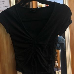 Urban Outfitters black cinch crop top small